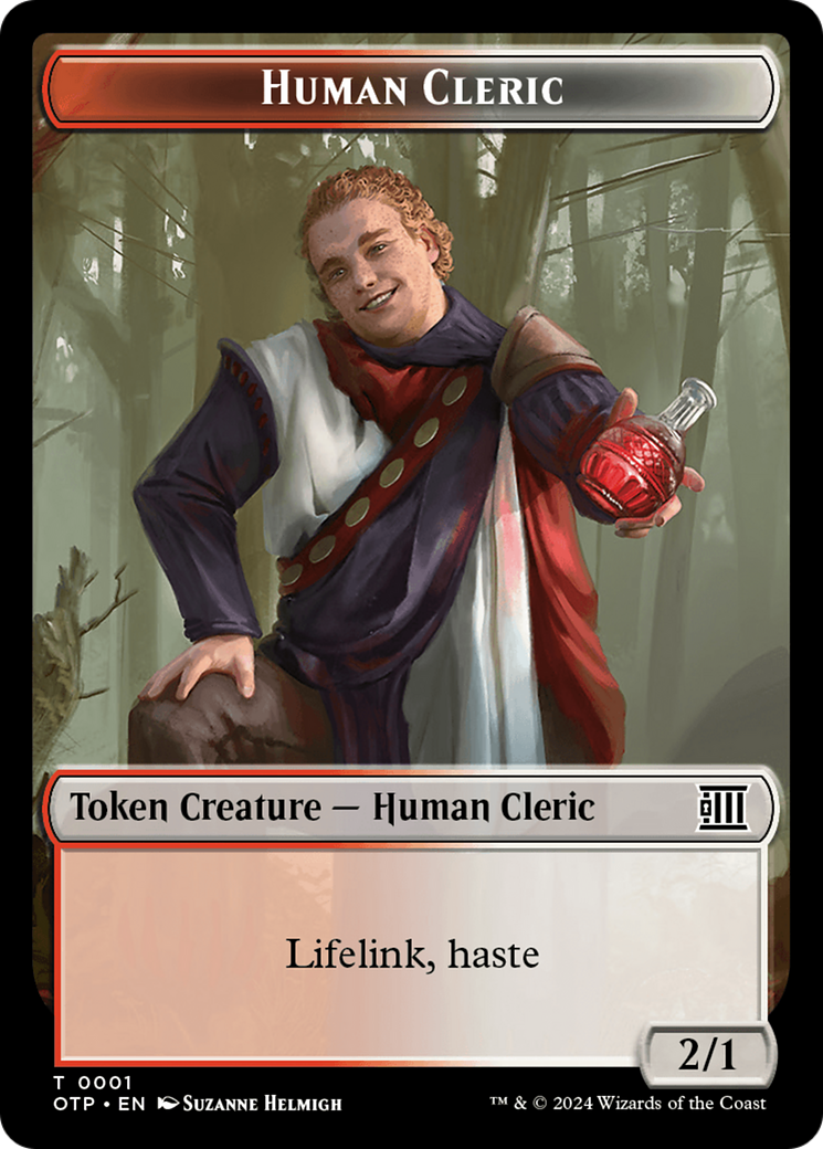 Human Cleric // Plot Double-Sided Token [Outlaws of Thunder Junction: Breaking News Tokens] | Fandemonia Ltd