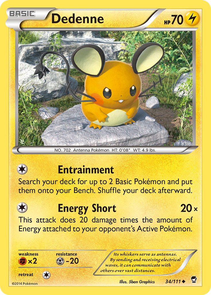 Dedenne (34/111) [XY: Furious Fists] | Fandemonia Ltd