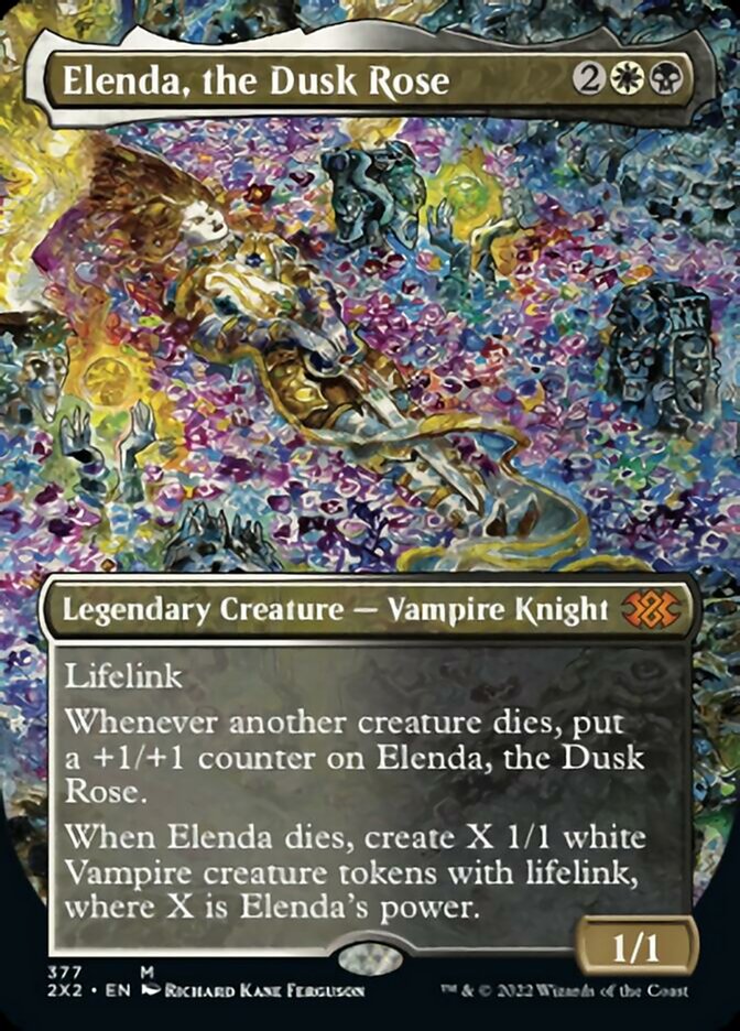 Elenda, the Dusk Rose (Borderless Alternate Art) [Double Masters 2022] | Fandemonia Ltd