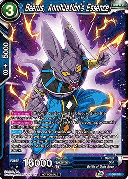 Beerus, Annihilation's Essence (Tournament Pack Vol. 8) (P-384) [Tournament Promotion Cards] | Fandemonia Ltd