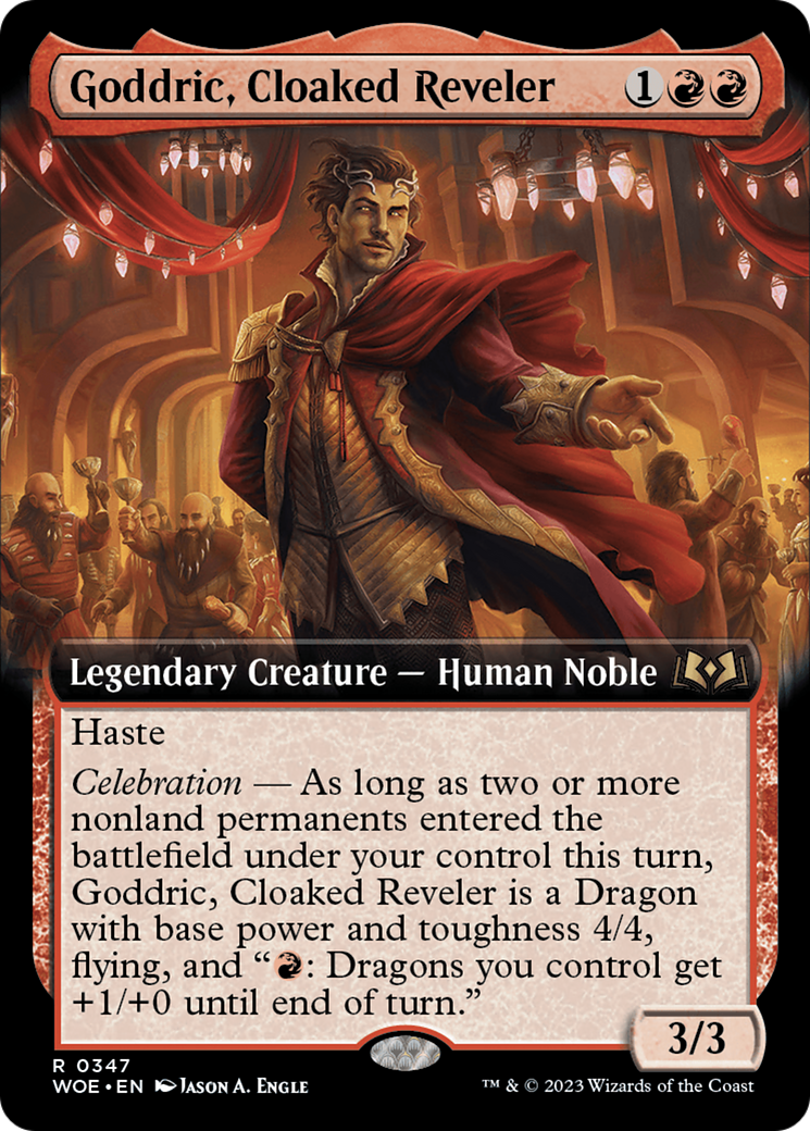 Goddric, Cloaked Reveler (Extended Art) [Wilds of Eldraine] | Fandemonia Ltd