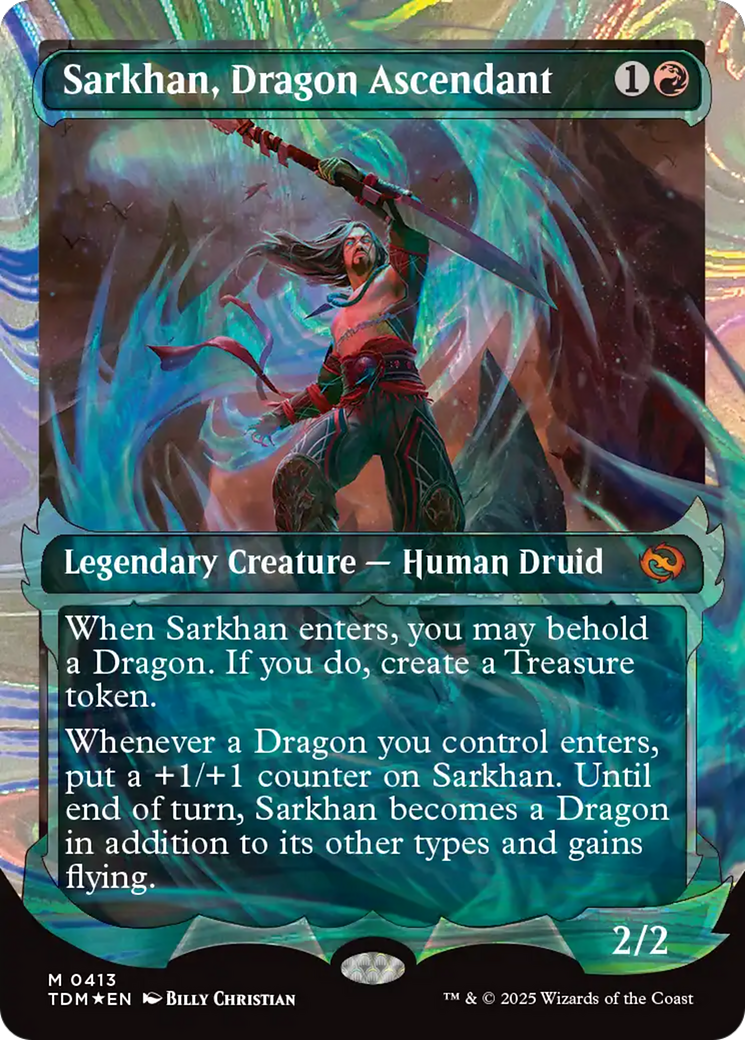 Sarkhan, Dragon Ascendant (0413) (Showcase) (Halo Foil) [Tarkir: Dragonstorm] | Fandemonia Ltd