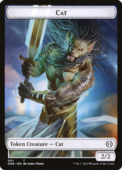 Phyrexian Goblin // Cat Double-Sided Token [Phyrexia: All Will Be One Tokens] | Fandemonia Ltd