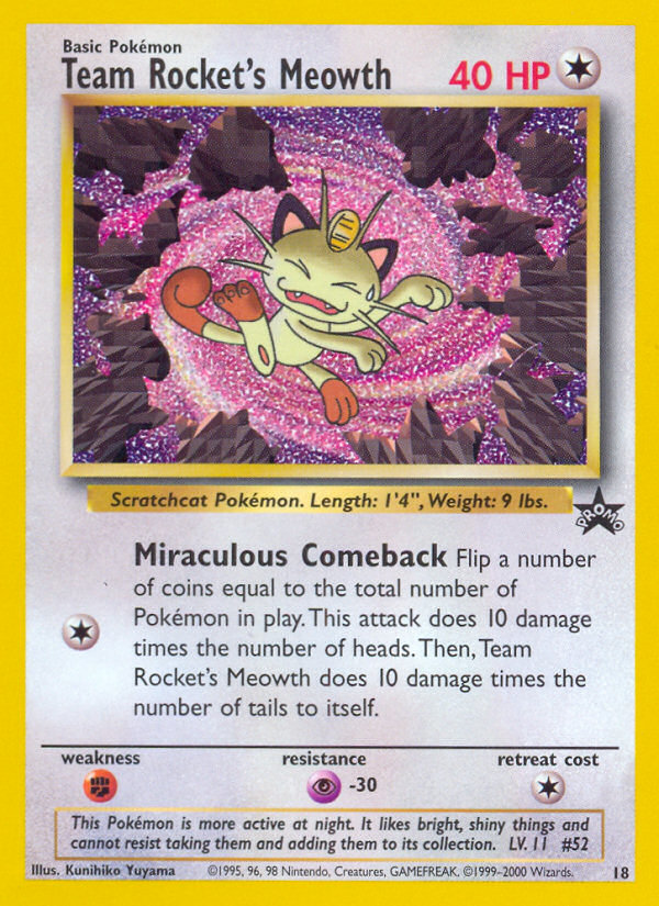 Team Rocket's Meowth (18) [Wizards of the Coast: Black Star Promos] | Fandemonia Ltd