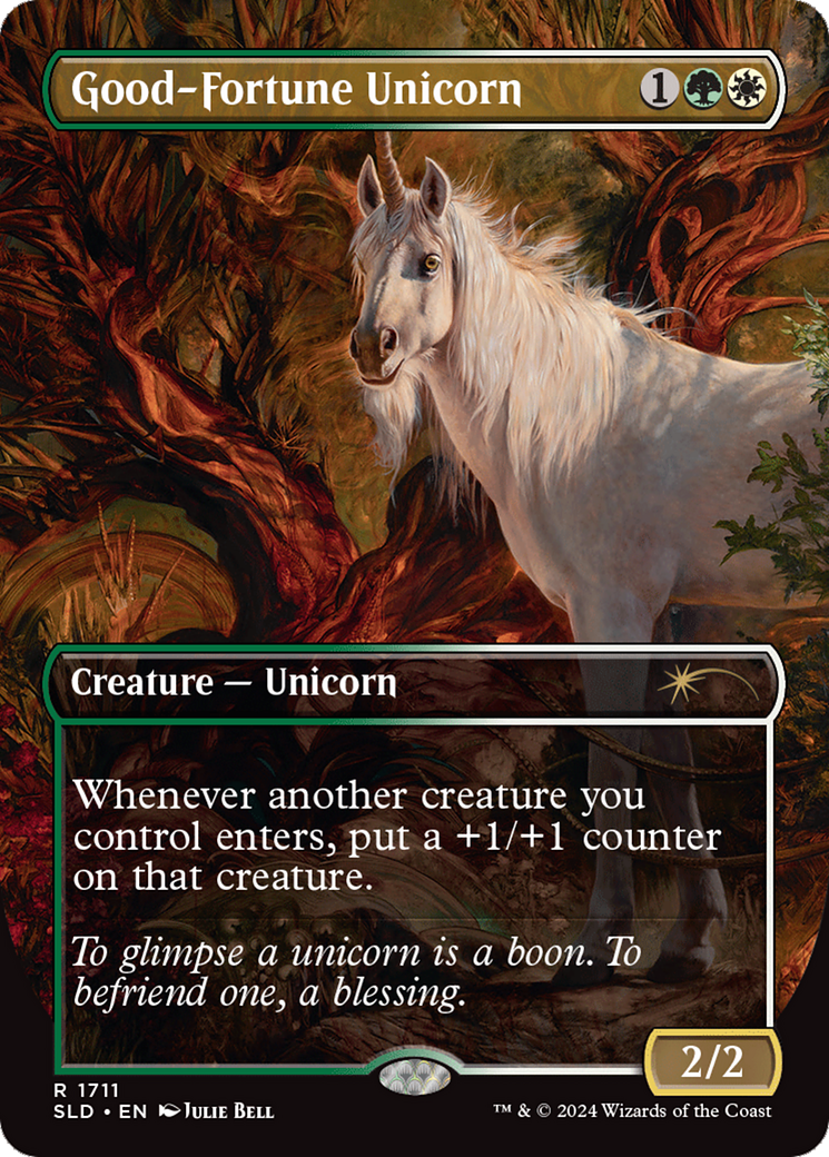 Good-Fortune Unicorn (Rainbow Foil) [Secret Lair Drop Series] | Fandemonia Ltd