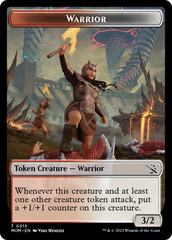 Warrior // Spirit (13) Double-Sided Token [March of the Machine Tokens] | Fandemonia Ltd