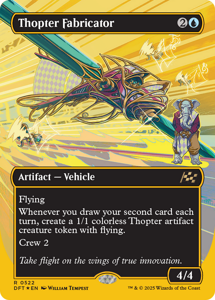 Thopter Fabricator (Borderless) (First-Place Foil) [Aetherdrift] | Fandemonia Ltd