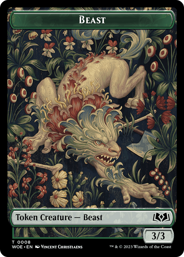 Beast // Food (0012) Double-Sided Token [Wilds of Eldraine Tokens] | Fandemonia Ltd