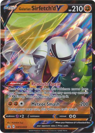 Galarian Sirfetch'd V (SWSH043) (Jumbo Card) [Sword & Shield: Black Star Promos] | Fandemonia Ltd