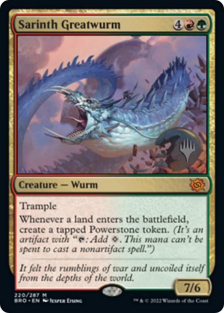 Sarinth Greatwurm (Promo Pack) [The Brothers' War Promos] | Fandemonia Ltd