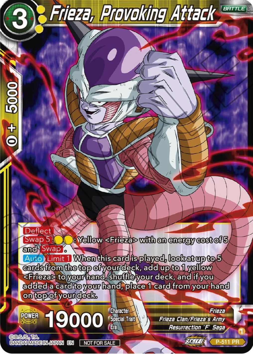 Frieza, Provoking Attack (Zenkai Series Tournament Pack Vol.4) (P-511) [Tournament Promotion Cards] | Fandemonia Ltd