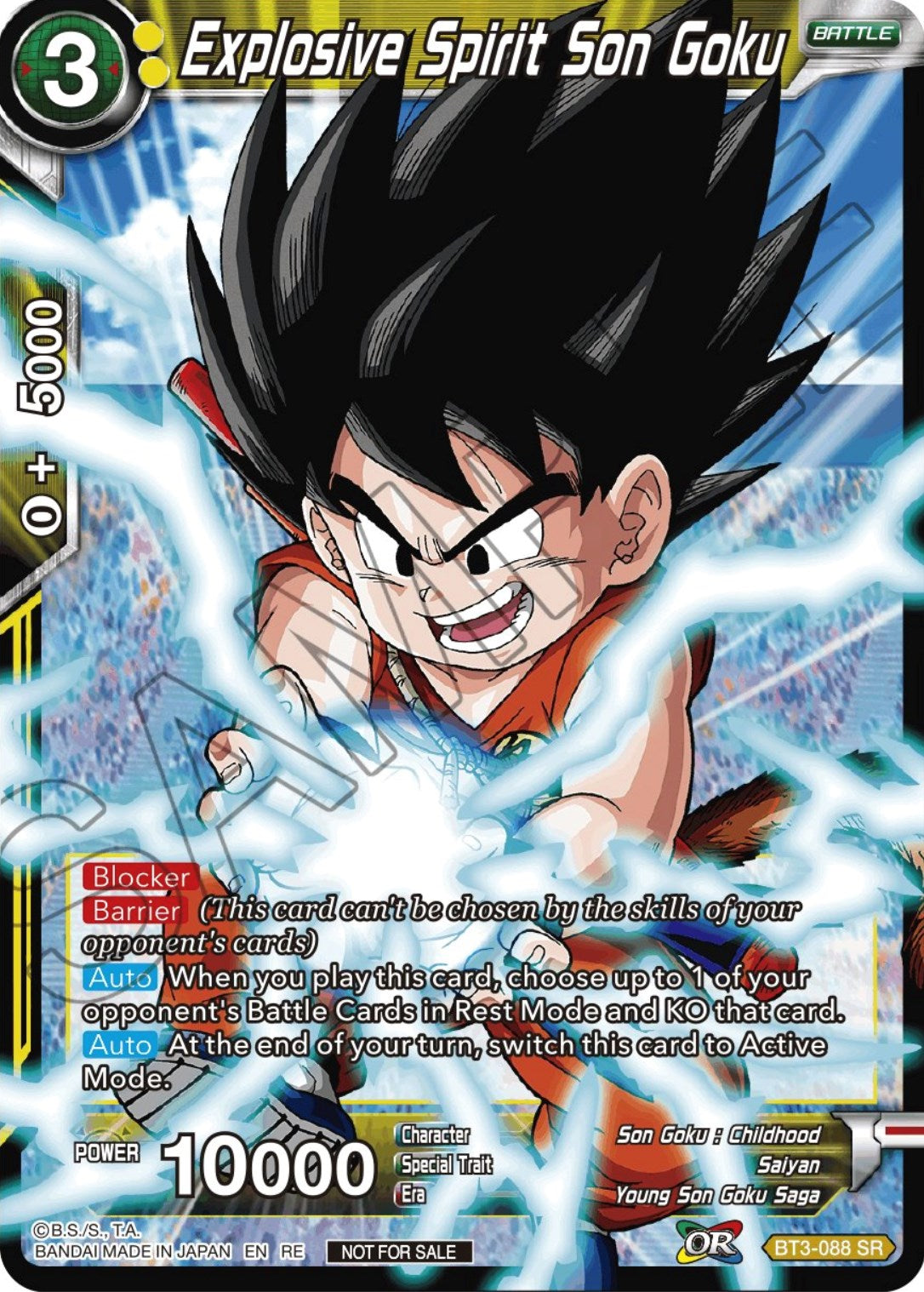 Explosive Spirit Son Goku (Championship Selection Pack 2023 Vol.2) (Silver Foil) (BT3-088) [Tournament Promotion Cards] | Fandemonia Ltd