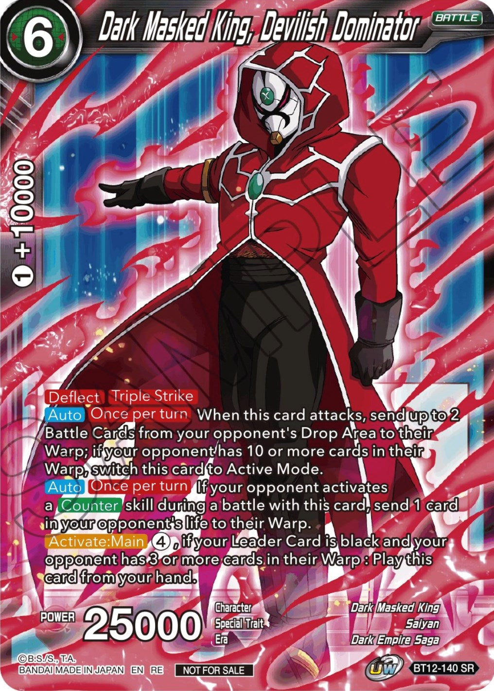 Dark Masked King, Devilish Dominator (Championship Selection Pack 2023 Vol.2) (Silver Foil) (BT12-140) [Tournament Promotion Cards] | Fandemonia Ltd