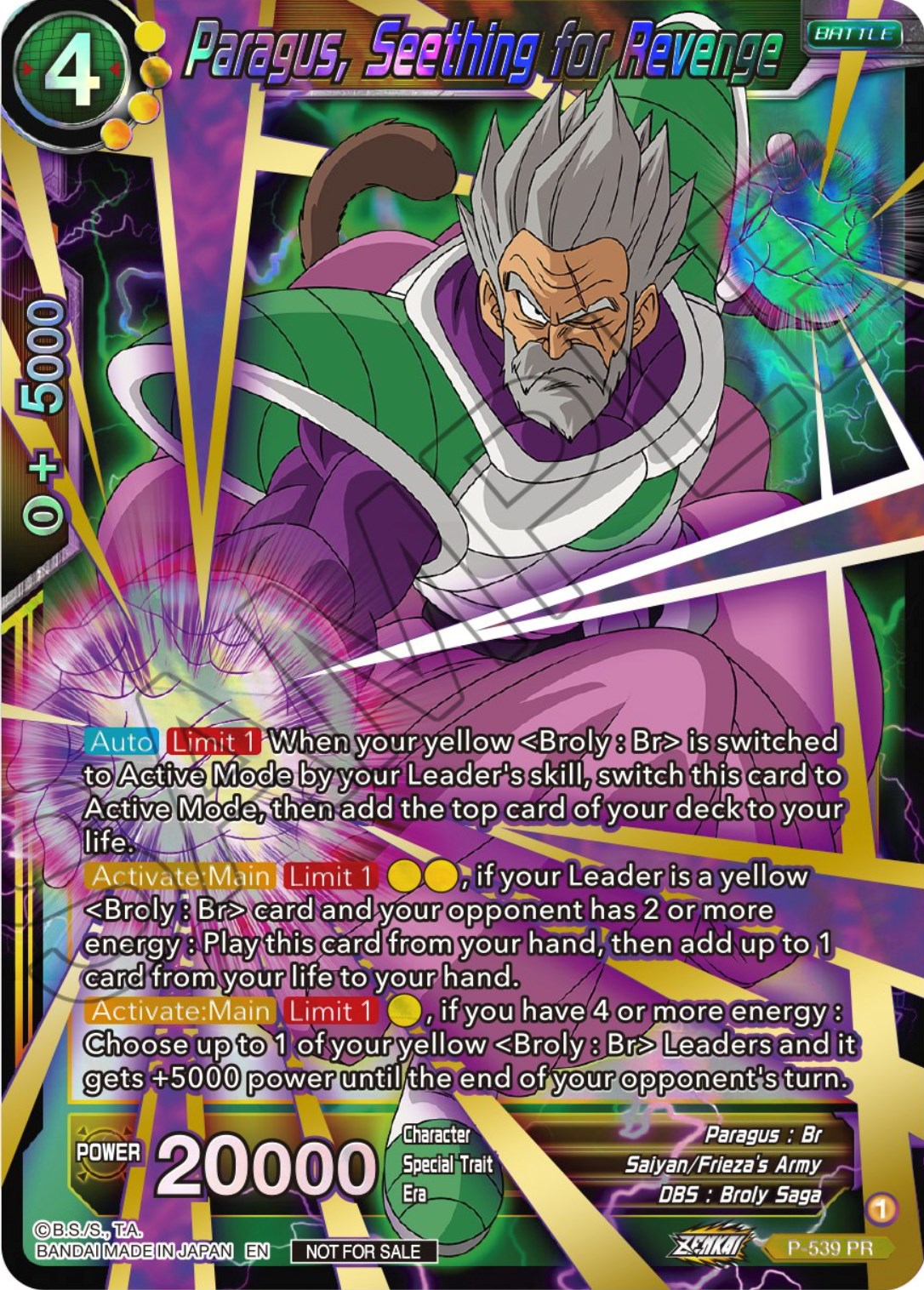 Paragus, Seething for Revenge (Championship Selection Pack 2023 Vol.2) (Gold-Stamped Shatterfoil) (P-539) [Tournament Promotion Cards] | Fandemonia Ltd