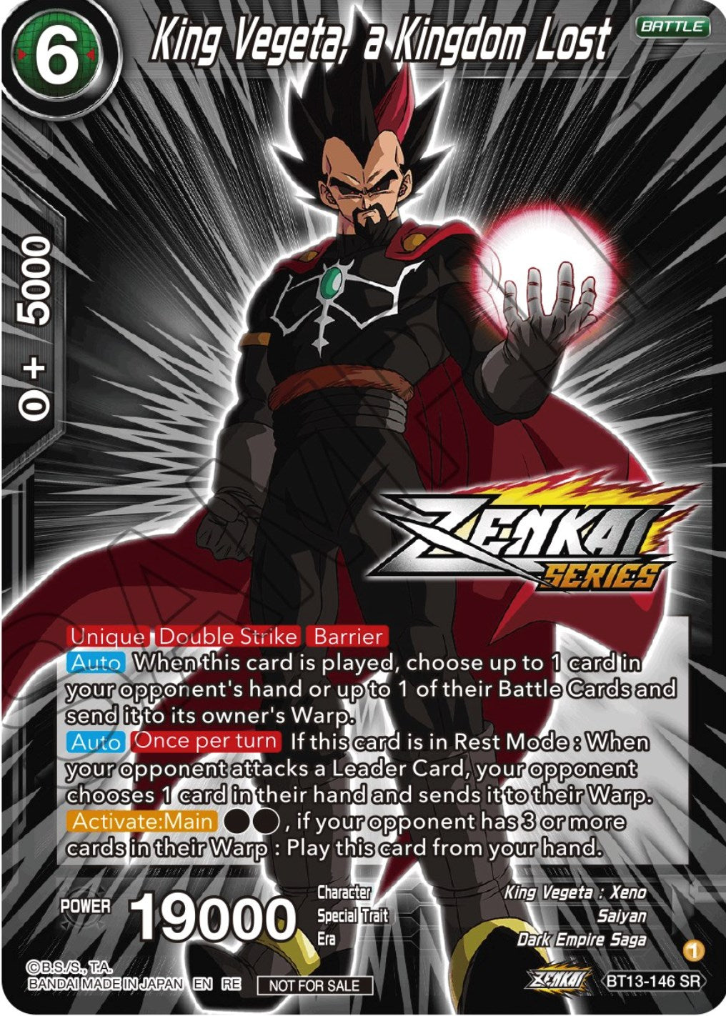 King Vegeta, a Kingdom Lost (Event Pack 12) (BT13-146) [Tournament Promotion Cards] | Fandemonia Ltd