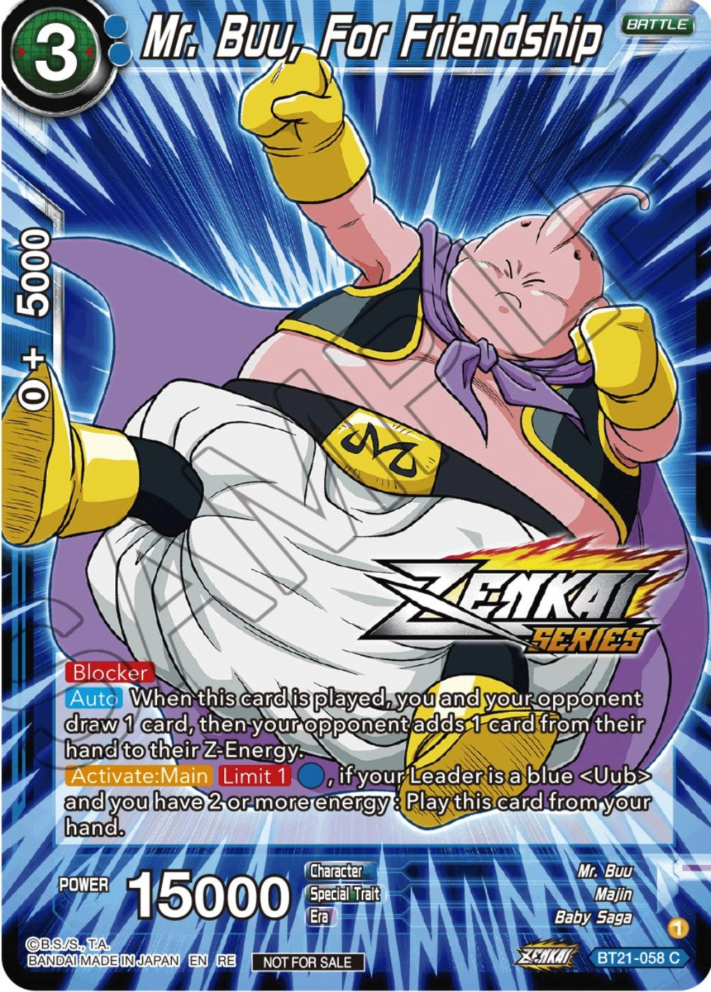 Mr. Buu, For Friendship (Event Pack 12) (BT21-058) [Tournament Promotion Cards] | Fandemonia Ltd