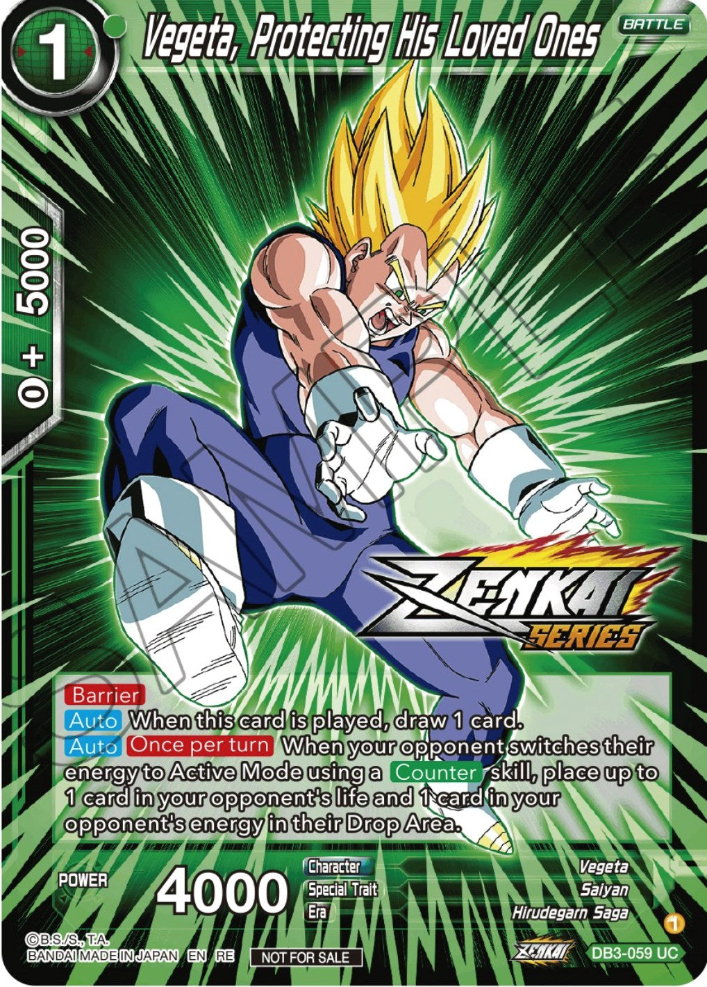 Vegeta, Protecting His Loved Ones (Event Pack 12) (DB3-059) [Tournament Promotion Cards] | Fandemonia Ltd