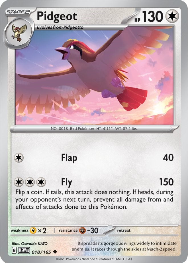 Pidgeot (018/165) [Scarlet & Violet 151] | Fandemonia Ltd