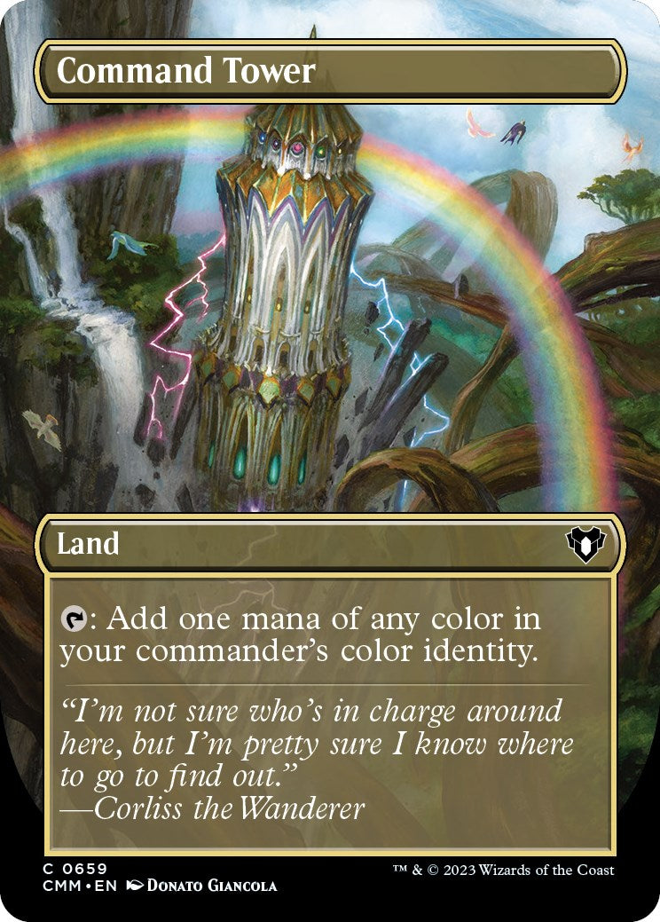 Command Tower (Borderless Alternate Art) [Commander Masters] | Fandemonia Ltd