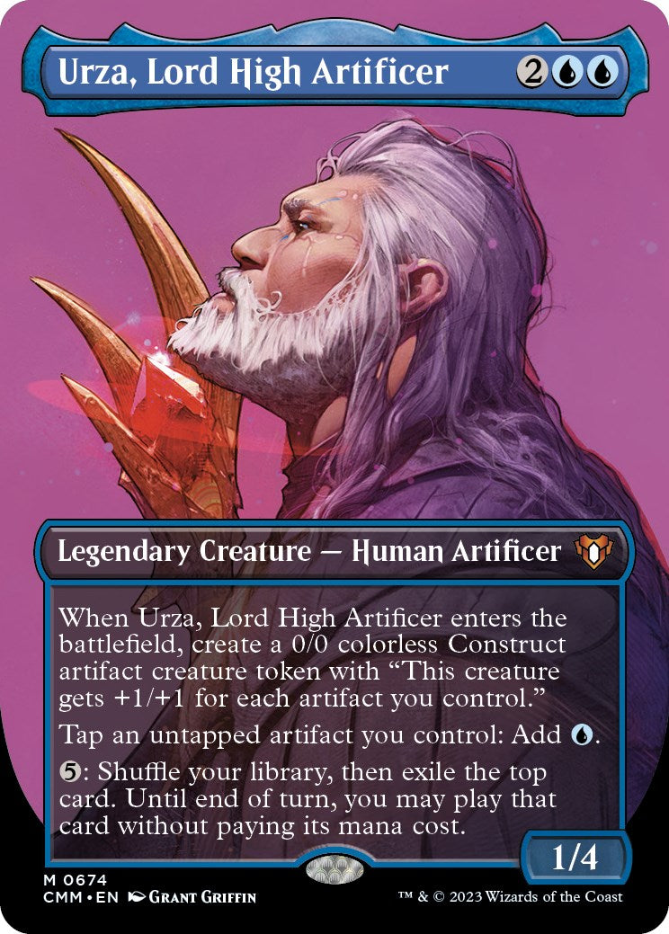 Urza, Lord High Artificer (Borderless Profile) [Commander Masters] | Fandemonia Ltd