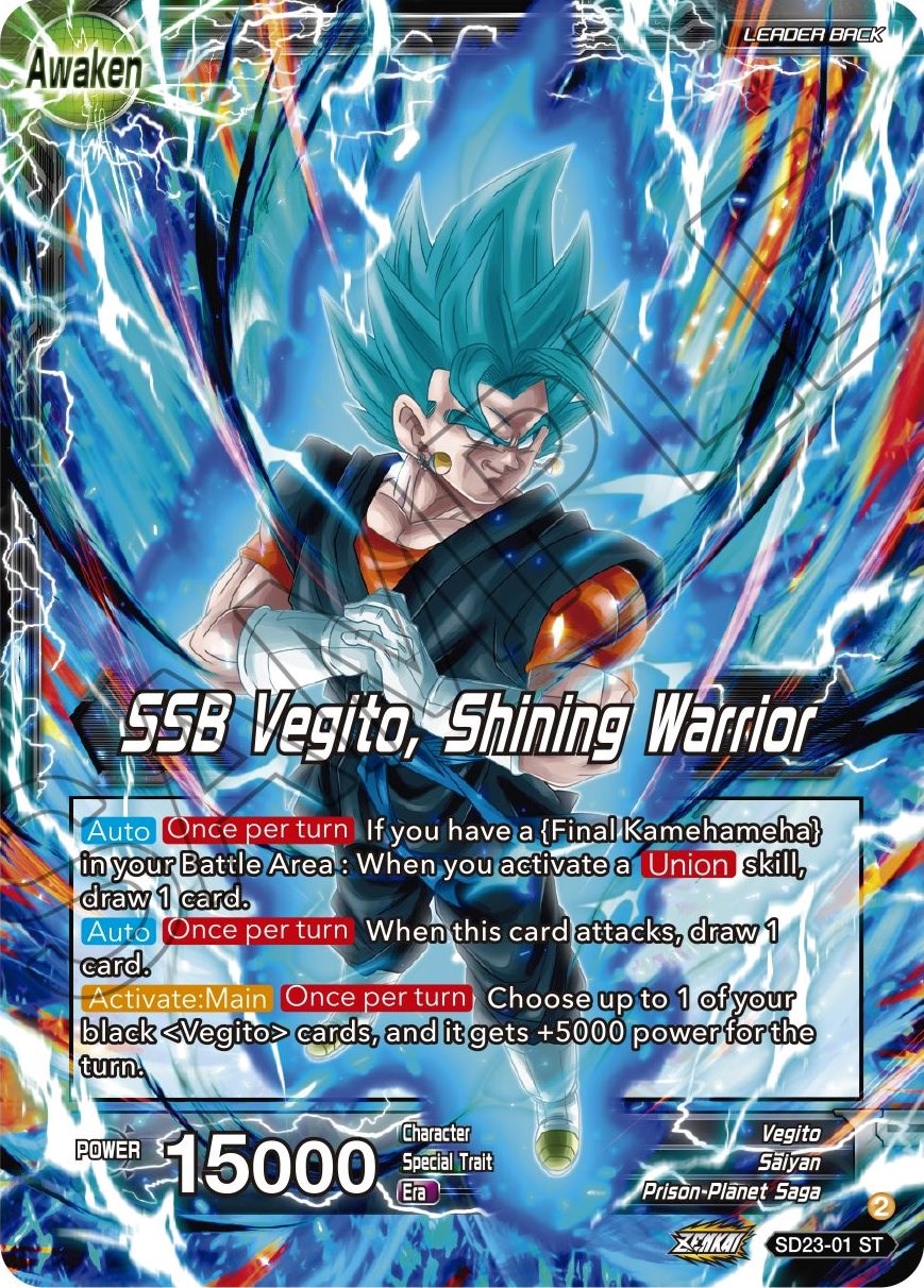 Son Goku & Vegeta // SSB Vegito, Shining Warrior (SD23-01) [Critical Blow] | Fandemonia Ltd