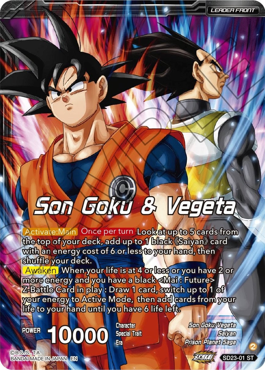 Son Goku & Vegeta // SSB Vegito, Shining Warrior (SD23-01) [Critical Blow] | Fandemonia Ltd