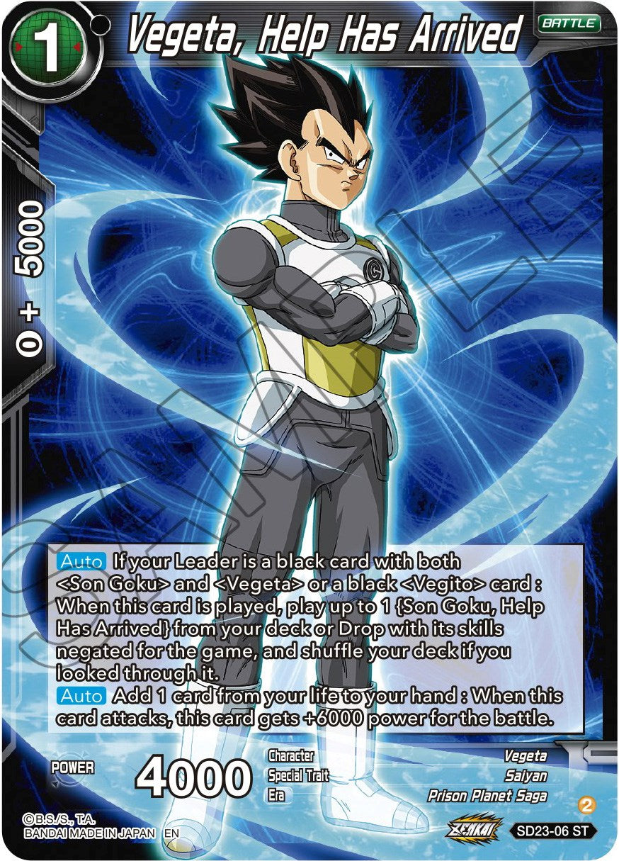 Vegeta, Help Has Arrived (SD23-06) [Critical Blow] | Fandemonia Ltd