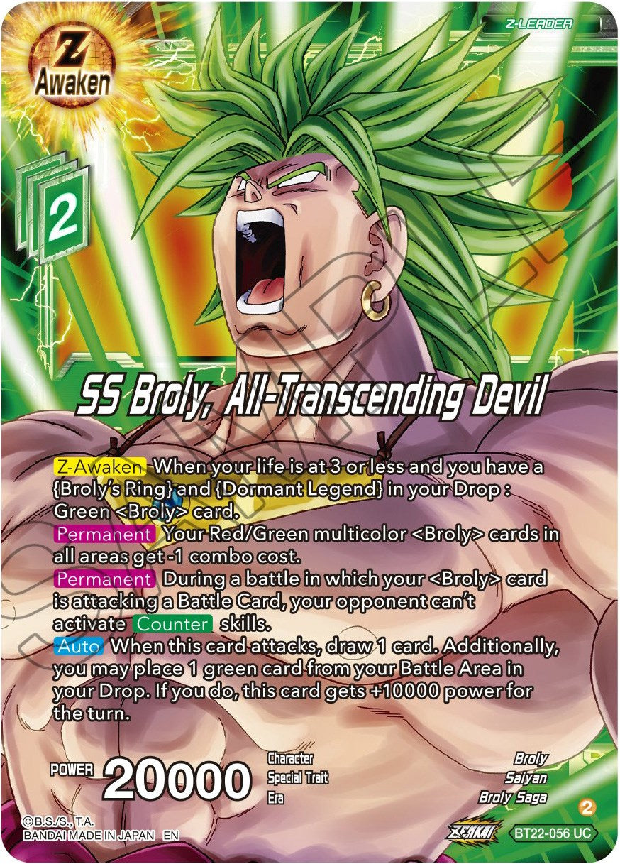 SS Broly, All-Transcending Devil (BT22-056) [Critical Blow] | Fandemonia Ltd