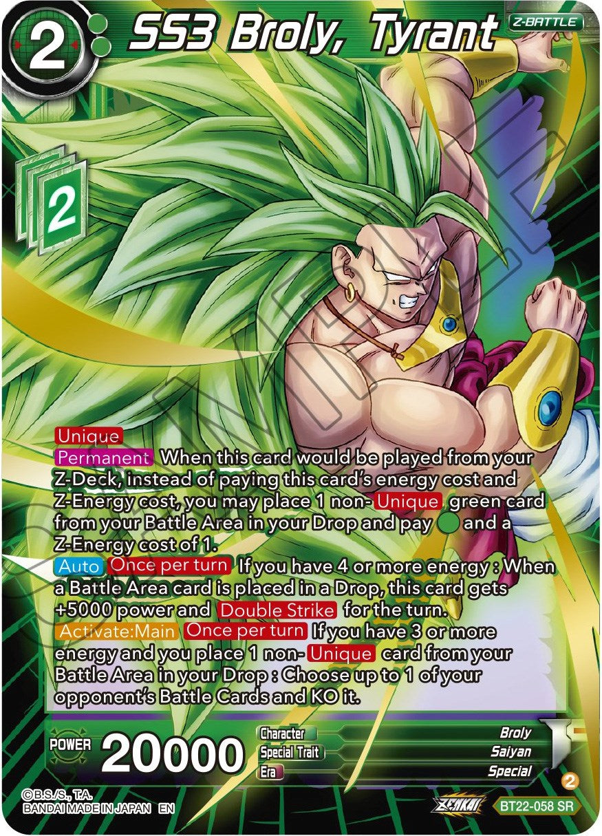 SS3 Broly, Tyrant (BT22-058) [Critical Blow] | Fandemonia Ltd