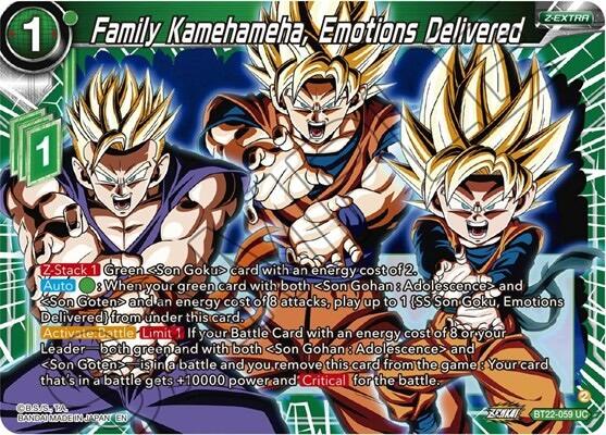 Family Kamehameha, Emotions Delivered (BT22-059) [Critical Blow] | Fandemonia Ltd