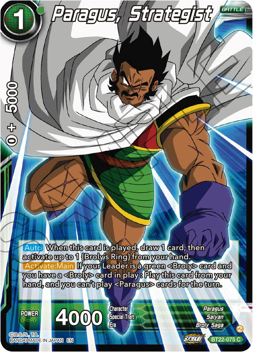 Paragus, Strategist (BT22-075) [Critical Blow] | Fandemonia Ltd