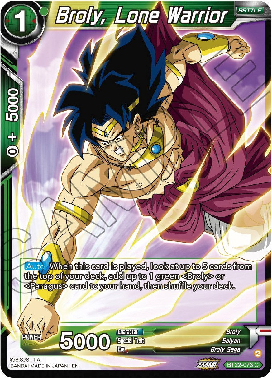 Broly, Lone Warrior (BT22-073) [Critical Blow] | Fandemonia Ltd