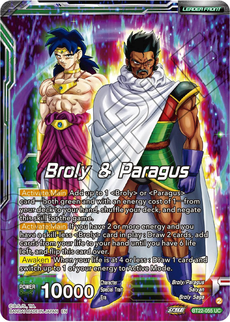 Broly & Paragus // SS Broly, Devil of Destruction (BT22-055) [Critical Blow] | Fandemonia Ltd