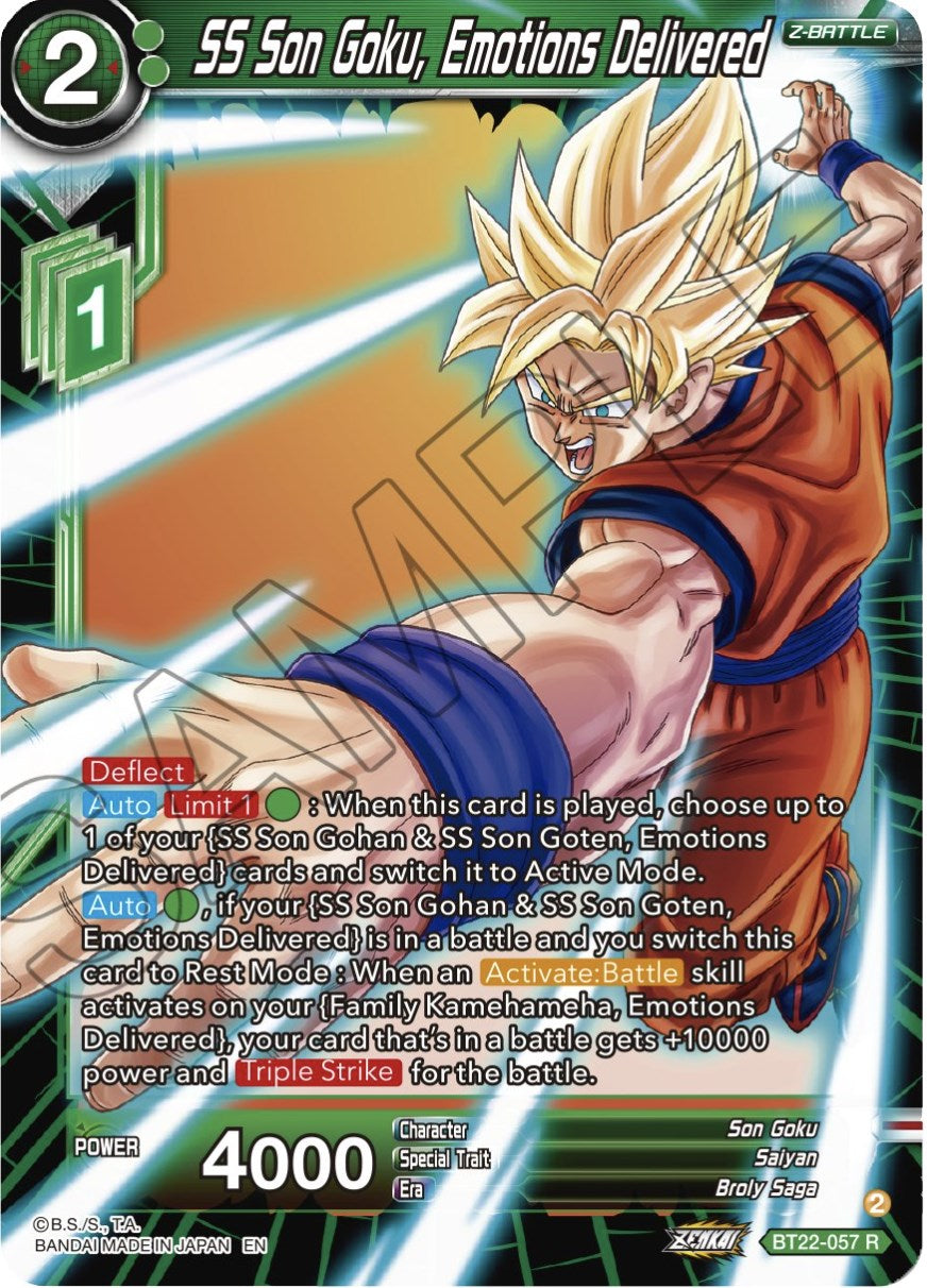 SS Son Goku, Emotions Delivered (BT22-057) [Critical Blow] | Fandemonia Ltd