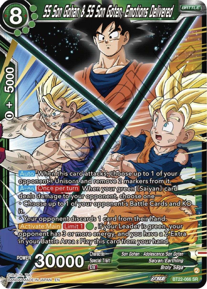 SS Son Gohan & SS Son Goten, Emotions Delivered (BT22-066) [Critical Blow] | Fandemonia Ltd