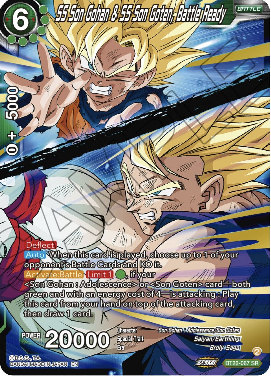 SS Son Gohan & SS Son Goten, Battle Ready (BT22-067) [Critical Blow] | Fandemonia Ltd