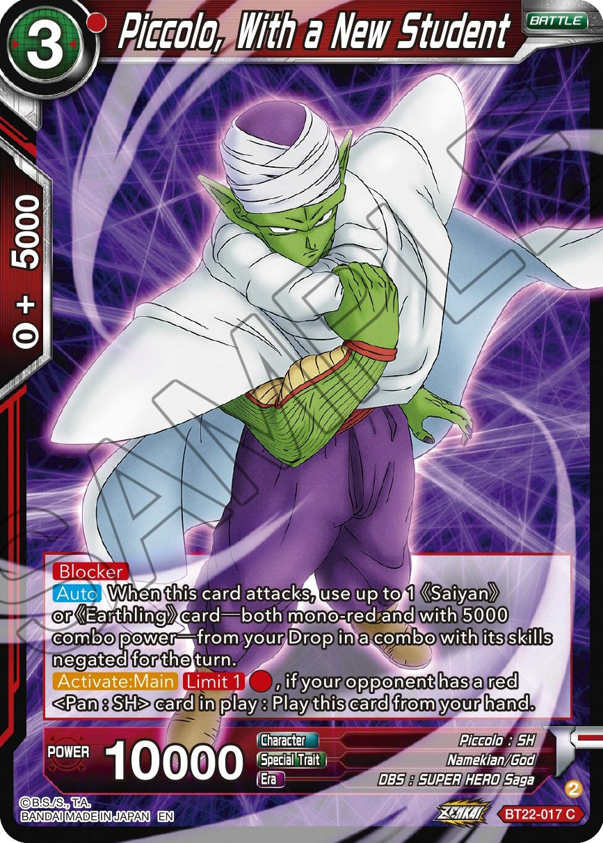 Piccolo, With a New Student (BT22-017) [Critical Blow] | Fandemonia Ltd