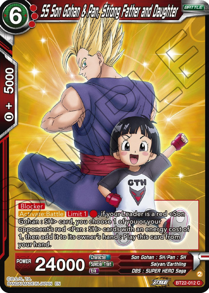 SS Son Gohan & Pan, Strong Father and Daughter (BT22-012) [Critical Blow] | Fandemonia Ltd