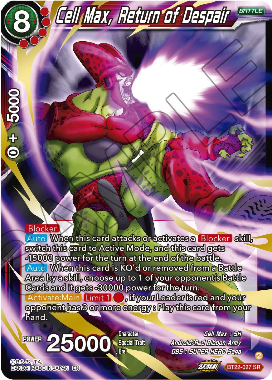 Cell Max, Return of Despair (BT22-027) [Critical Blow] | Fandemonia Ltd