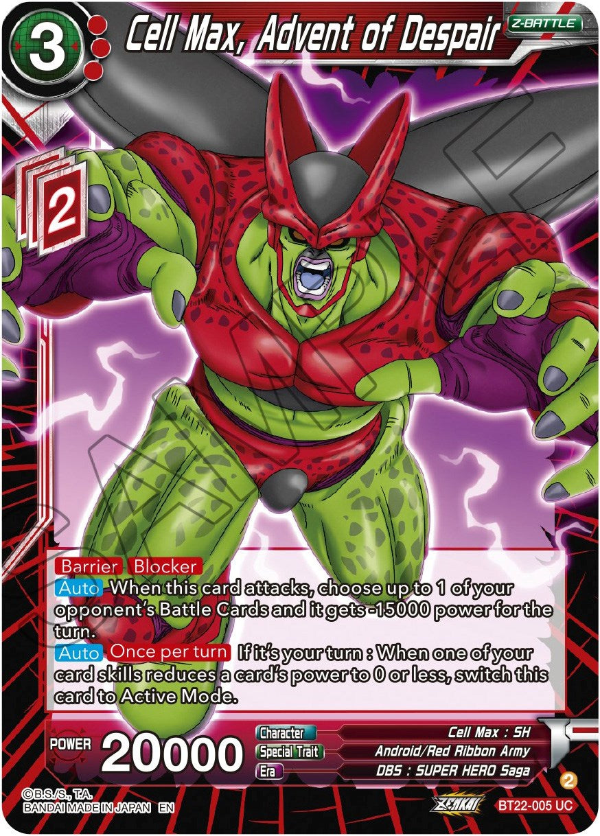 Cell Max, Advent of Despair (BT22-005) [Critical Blow] | Fandemonia Ltd