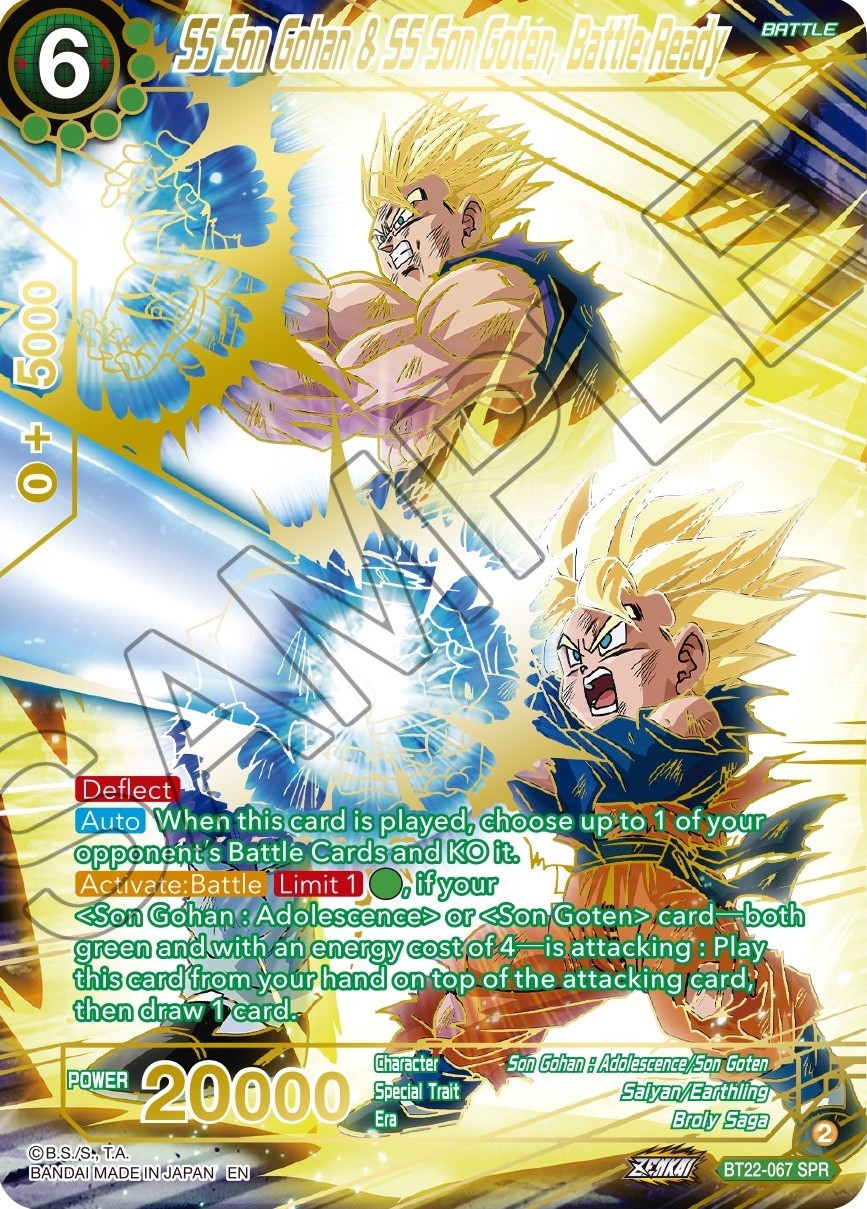 SS Son Gohan & SS Son Goten, Battle Ready (SPR) (BT22-067) [Critical Blow] | Fandemonia Ltd