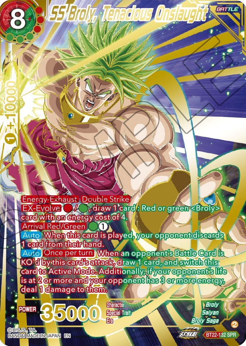 SS Broly, Tenacious Onslaught (SPR) (BT22-132) [Critical Blow] | Fandemonia Ltd