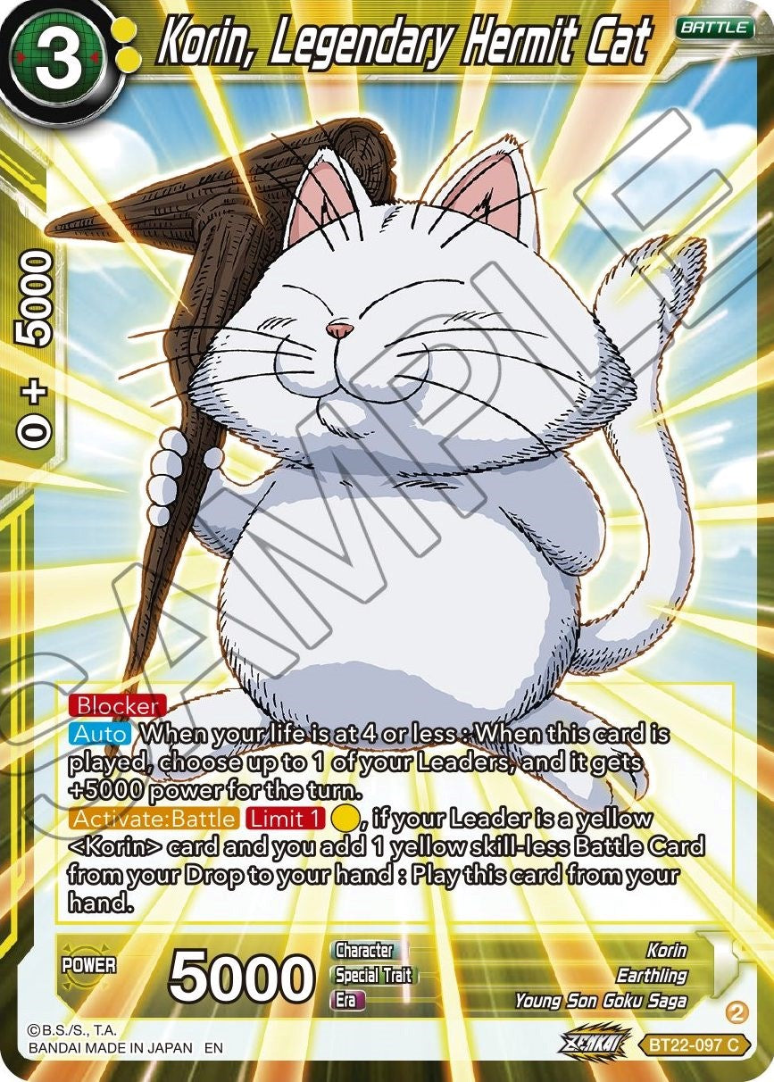 Korin, Legendary Hermit Cat (BT22-097) [Critical Blow] | Fandemonia Ltd