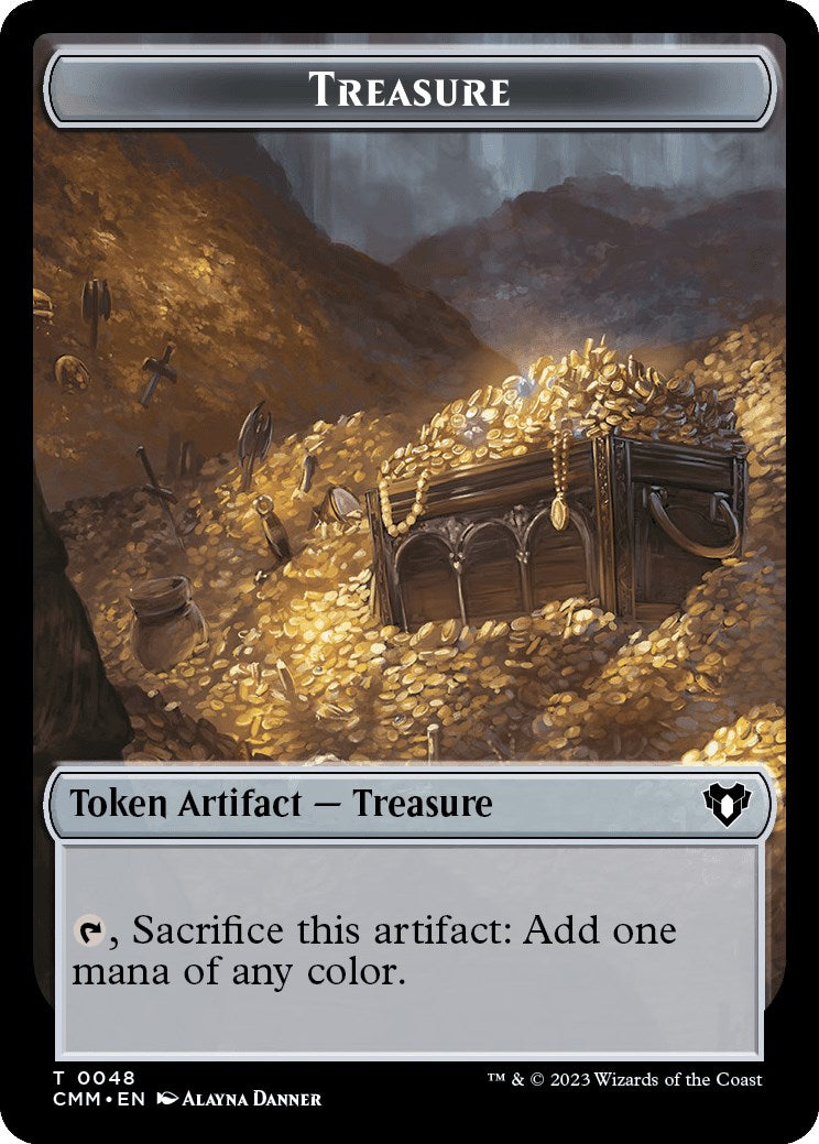 Treasure // Stoneforged Blade Double-Sided Token [Commander Masters Tokens] | Fandemonia Ltd