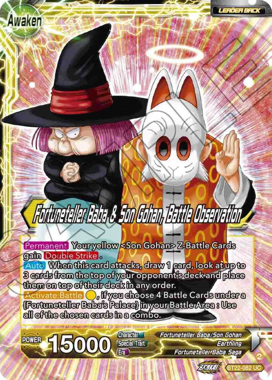 Fortuneteller Baba // Fortuneteller Baba & Son Gohan, Battle Observation (BT22-082) [Critical Blow] | Fandemonia Ltd