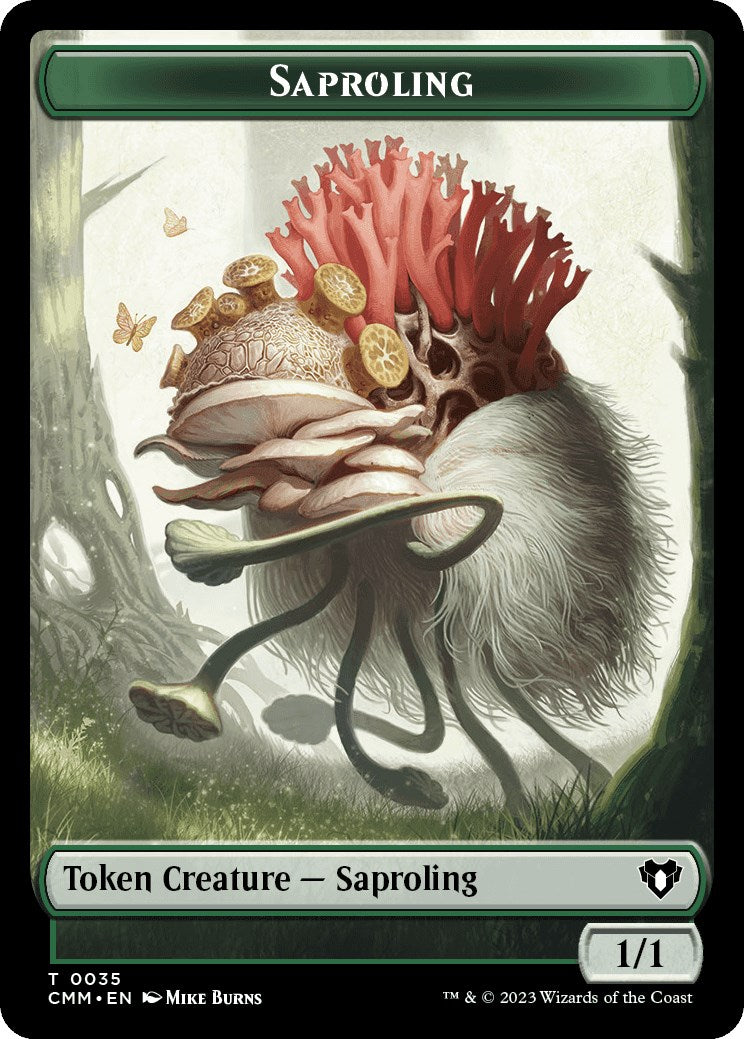 Saproling // Elf Druid Double-Sided Token [Commander Masters Tokens] | Fandemonia Ltd