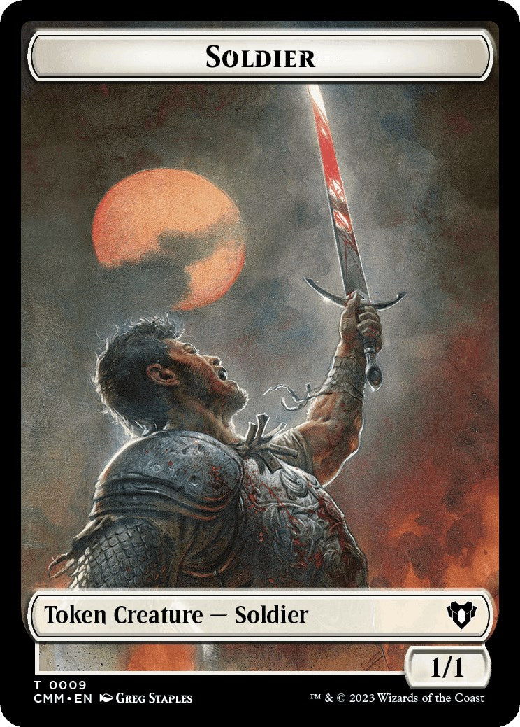 Soldier // Dragon (0020) Double-Sided Token [Commander Masters Tokens] | Fandemonia Ltd