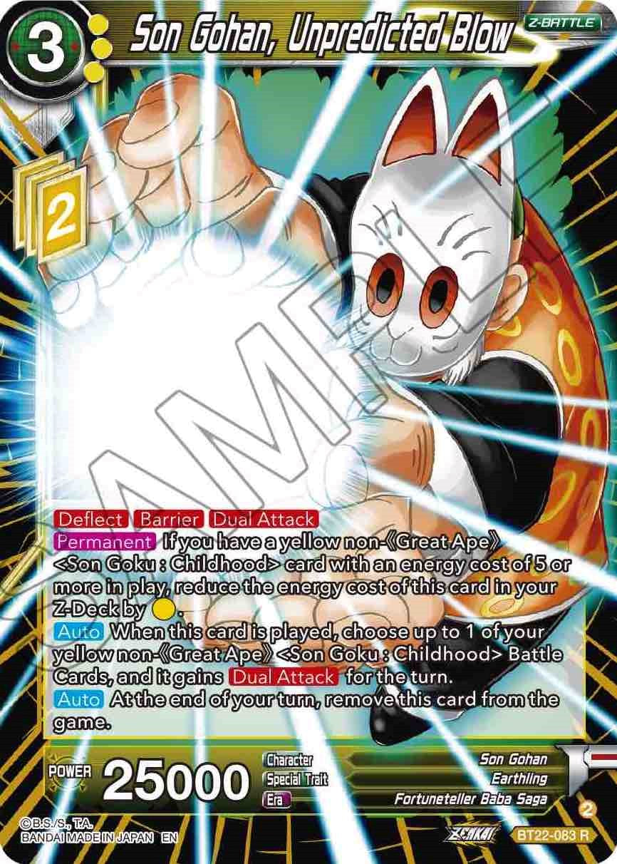 Son Gohan, Unpredicted Blow (BT22-083) [Critical Blow] | Fandemonia Ltd