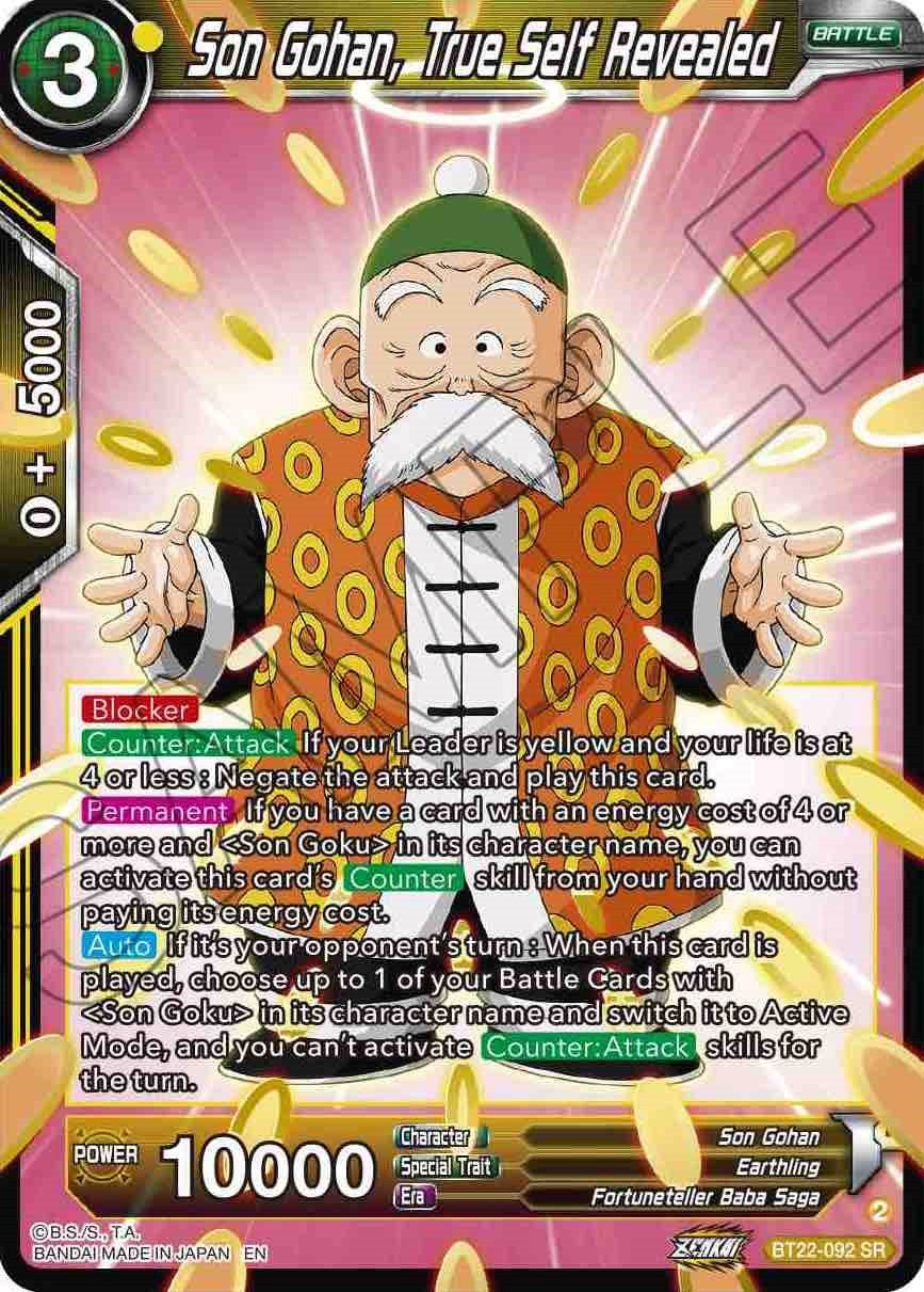 Son Gohan, True Self Revealed (BT22-092) [Critical Blow] | Fandemonia Ltd