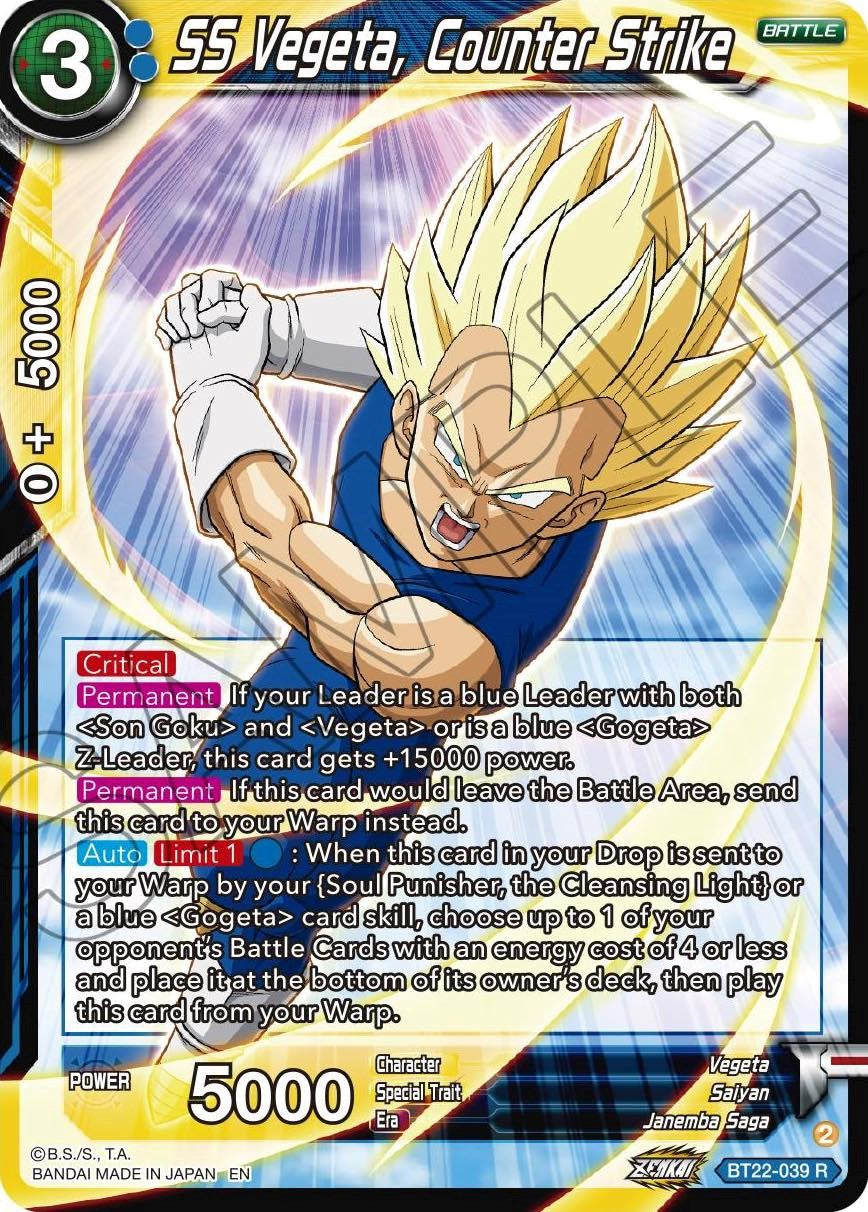 SS Vegeta, Counter Strike (BT22-039) [Critical Blow] | Fandemonia Ltd